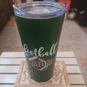 STAINLESS STEEL FOOTBALL MOM TUMBLER NWT